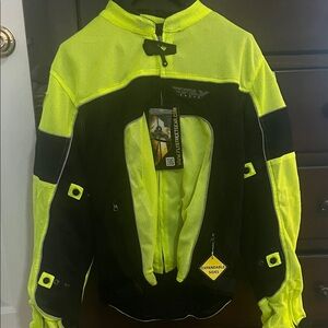 Fly Racing Men's Neon Yellow and Black Jacket